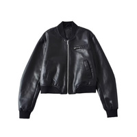 Veste de moto en similicuir rétro pour femme, nouvelle collection européenne/américaine, coupe ample, fermeture éclair, étiquette privée personnalisée OEM