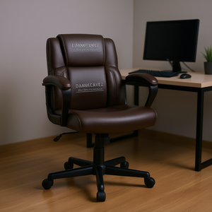 Daankcavei Chaise de bureau de direction en cuir PU, pivotante et réglable, pour ordinateur - Product Image 2