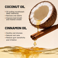 KORMESIC 315ml Grosir Label Pribadi Obat Kumur Minyak Penghilang Bau Mulut Kelapa Kayu Manis Minyak Pembilas untuk Perawatan Mulut