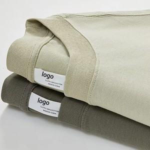 Camiseta de algodón de 250-300 g/m² de alto gramaje, corte holgado con hombros caídos, extragrande, ecológica, de punto liso. - Product Image 2