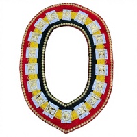 Ensemble de 12 insignes de regalia de loge maçonnique en cuir bleu vintage, brodés en 3D, à coudre, personnalisables, forme personnalisée, avec fermoir papillon