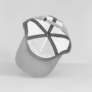 Gorra de camionero personalizada con logo de parche de PVC/goma, gorras de béisbol con corte láser, perforada, estilo Hip Hop, unisex, de 5 paneles, con cuerda, gorra de golf, gorra de papá - Product Image 5