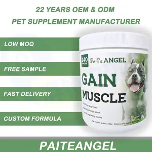 Suplemento de proteína muscular para perro, suplemento alimenticio para aumento de peso en polvo, soporte para sistema nervioso