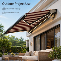 Auvent rétractable en aluminium à bras articulé, cassette intégrale, robuste, pour fenêtre extérieure, restaurant, protection solaire, vente en gros