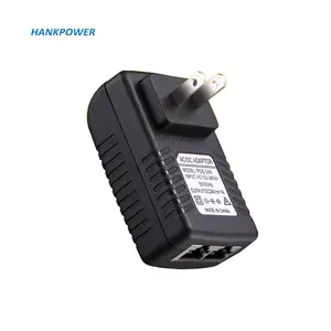 12V-48V EU USプラグ2RJ45ポート電源設計インジェクタースプリッターPOE電源アダプターオーバーイーサネット電源