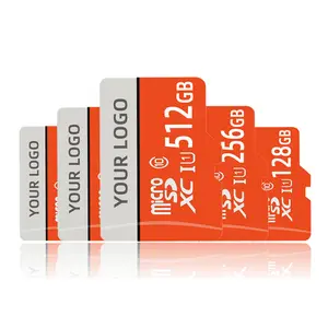 批发存储卡128gb sd卡OEM徽标8gb 16gb 32gb 64gb 256gb 512GB tf卡，用于手机摄像头车载全球定位系统