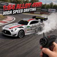 Voiture RC miniature OEM ODM, modèle de course et de drift, échelle 1:64, en alliage, 2,4 GHz, 2 vitesses, voiture radiocommandée d'intérieur