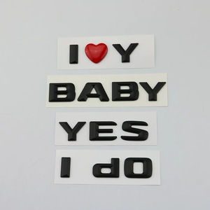 Venta al por mayor de placas de matrícula de coche de plástico ABS negro brillante 3D letra y número - Product Image 6