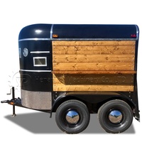 Personnaliser Vintage Horse Trailer Mobile Café Crème glacée Mobile Café Remorque Boutique Mobile Bar Bière Mobile Food Trailer pour USA