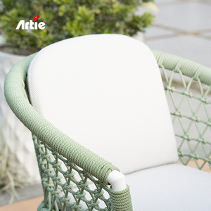 Artie <span class=keywords><strong>Modena</strong></span> mobili da esterno da terrazza in metallo Set da bistrot in corda intrecciata Set da <span class=keywords><strong>giardino</strong></span> mobili da esterno bistrot tavolo e sedie - Product Image 3