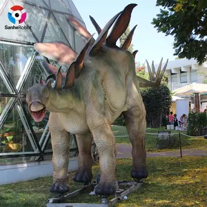 Increíble estatua de dinosaurio interactivo animatrónico robótico de tamaño real para exteriores, modelos de <span class=keywords><strong>dinosaurios</strong></span> animatrónicos para exteriores para Parque Jurásico - Product Image 1