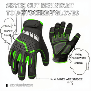 Gants de sécurité en nylon personnalisés, résistants aux coupures, compatibles écran tactile, antidérapants pour la construction, le jardinage et la fabrication - Product Image 4
