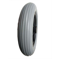 Roues pivotantes en polyuréthane de 8 pouces Roue en mousse pour poussette de bébé en fauteuil roulant en mousse PU