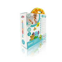 Caja de papel ecológica de diseño personalizado OEM con ventana transparente y orificio para colgar para juguetes de niños y caja de embalaje de productos para bebés