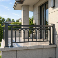 Clôture décorative en alliage d'aluminium pour jardin de villa, écologique, durable, avec balustres verticaux, garde-corps, design personnalisé