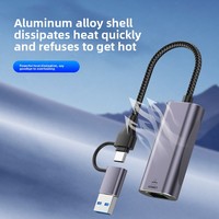 Adaptador Gigabit Ethernet RJ45 para Computadoras Portátiles, Tabletas y Teléfonos Móviles, Interfaz USB a Cable de Red, Tarjeta de Red Tipo C