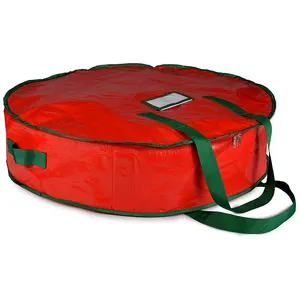 Christmas Wreath Storage Bag Large Christmas Storage Bag Durable Waterproof Zippered Bag with Carry Handles