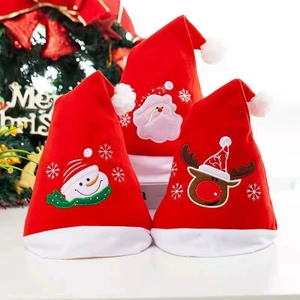 Décorations de Noël Père Noël Cerf Bonhomme de neige Chapeaux pour adultes et enfants Fête de vacances Lettres de Noël en peluche - Product Image 5
