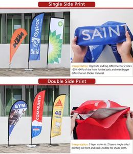 Drapeau plume portable, imperméable et coupe-vent au design décontracté pour campings et parcs de camping-cars (pour publicités) - Product Image 6