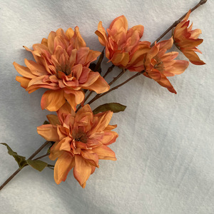 D-DAH001 colori nudi design innovativo autunno decorativo <span class=keywords><strong>viola</strong></span> dalia <span class=keywords><strong>fiore</strong></span> fiori di dalia di seta artificiale per la decorazione di nozze - Product Image 5