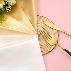 مناديل ساتان للشمبانيا ، مناديل ساتان ناعمة ماصة وقابلة للغسل ، مناديل مربعة من البوليستر - Product Image 4