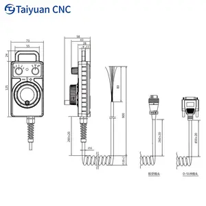 ล้อมือสร้างชีพจรด้วยตนเอง CNC ต้นฉบับ100PPR 5V ล้อมือ