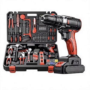 Drill Rechargeable Lithium Electric Screwdriver <b>Multifunctional</b> Pistol Impact Drill Household Tool Box Set - Product Image 1