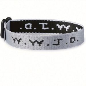 Wwjd Woven What Would Jesus Do Jacquard Christian Church Fundraiser Gift W.W.J.D. Bracelets en sangle - Product Image 6