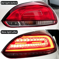 Nouveaux feux arrière Scirocco 2009-2014 LED DRL avec clignotants, feux de freinage et de recul, lentille rouge, accessoires auto