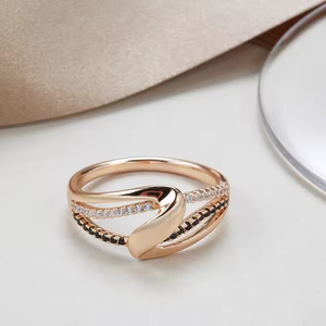 Đồ trang sức sang trọng 925 Sterling Silver Rose Gold Plated Zircon engagement <span class=keywords><strong>Ring</strong></span> - Product Image 4