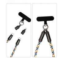 Bracelet Chargeur Câble Téléphone Câble Longe 2 en 1 Porte-clés Alliage de Zinc Usb a Type c à Usb-c Pd 60w Charge Rapide Câble de Données