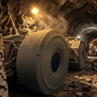 Pneu radial lisse OTR Hanmix L5 23.5R25 26.5R25 29.5R25 29.5R29 pour camion navette souterrain, chargeur minier, opération de forage de tunnels