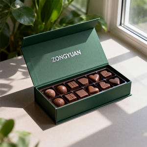 Caja de Embalaje de Chocolate Ecológica con Diseño Personalizado, Laminada Magnética de Lujo, con Relieve, para Regalos, Dulces Gourmet, Bodas y Eventos - Product Image 1