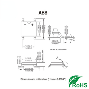 Nhà Sản Xuất Bán Buôn Cầu Chỉnh Lưu <span class=keywords><strong>Diode</strong></span> 1A 1000V ABS10 Cầu Chỉnh Lưu ABS SMD 4-Pin Điện Năng Thấp Transitor - Product Image 2