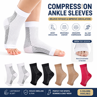 Chaussettes de compression pour chevilles, chaussettes de soutien pour la course à pied, les sports, la récupération, la circulation, le soulagement de la douleur, pour hommes et femmes