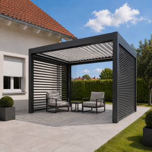 Pergola Bioclimatica Aluminiu Lamelara Orientabila Automat Pentru Terasa <strong>Gradina</strong> Confort Natural Toate Anotimpurile - Product Image 1