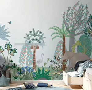 Đúng thời thơ ấu vui vẻ rừng Vương Quốc Khủng Long tường Thế Giới bức tranh tường trẻ em hình nền - Product Image 4