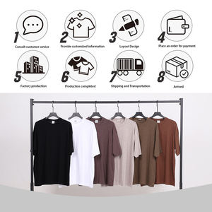 Camiseta Oversize 100% Algodón para Hombre, Gruesa, Transpirable, Personalizable, Tallas Grandes, Tejido Grueso de 190 Gramos, MOQ Bajo, Venta al Por Mayor - Product Image 5