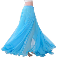 Jupe de danse orientale, jupe longue en mousseline de soie pour Halloween, jupe tribale, jupe de ballet
