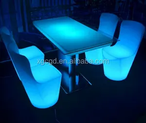 Mesas y sillas de fiesta brillantes, mesas y sillas de comedor para restaurante
