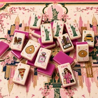 Mahjong style New York : 160 pièces de tuiles de mahjong élégantes avec des motifs de skyline tendance et d'autres monuments urbains