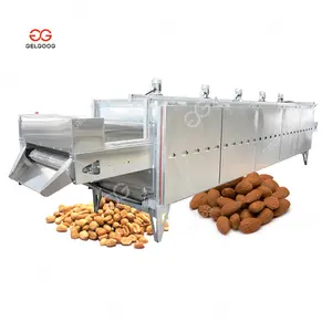 Gelgoog Factory Sale Continuous Peanut Roasting and Salting Device Gas Almond Roaster Machine