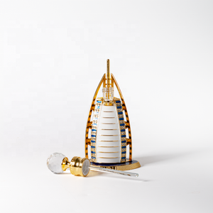 Dubai Oriente Medio Perfume de lujo 10ml Botella cuentagotas de vidrio Botella de Velero dorada con tapón de rosca para embalaje de aceite esencial - Product Image 4
