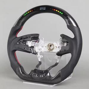 Volante de fibra de carbono para <span class=keywords><strong>Honda</strong></span> <span class=keywords><strong>Civic</strong></span> Gen 10th <span class=keywords><strong>Type</strong></span> <span class=keywords><strong>R</strong></span> 2016-2021 Volante de fibra de carbono LED Cuero perforado - Product Image 2