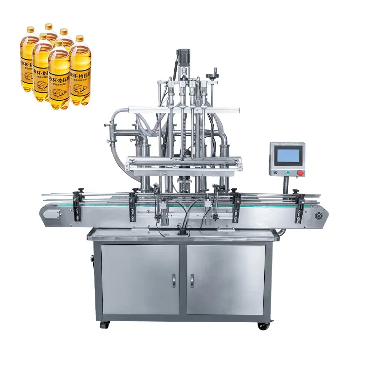 5 Liter Vloeibare Vulmachine Vloeibare Pasta Vulmachine Met Motor Tandwiel Plc Voor Drank Chemische