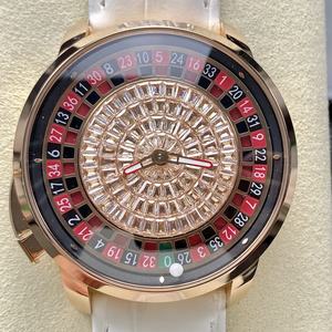 Reloj de Lujo para Uso Diario con Diseño de Ruleta y Correa de Cuero Elegante - Product Image 3