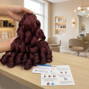 Paleta de Colores Vívidos Borgoña, Cabello Humano Vietnamita 100% Rizado y Voluminoso, Listo para Enviar, Tonos Radiantes, Fijación Duradera, Suave - Product Image 1