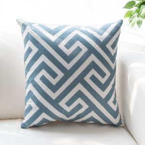 Housse de coussin en coton à formes géométriques, taie d'oreiller décorative, modèle américain, pour la <span class=keywords><strong>maison</strong></span>, le canapé, dessins brodés, nouveau, - Product Image 2