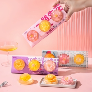 Vente en gros de gelée halal en forme de fleur bonbons délicieux à plusieurs fleurs - Product Image 1