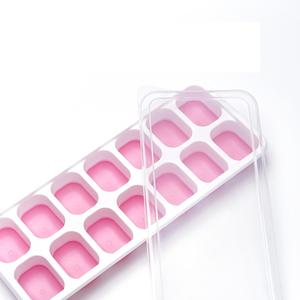 قوالب ثلج قابلة لإعادة الاستخدام من الدرجة الغذائية مع غطاء قابل للإزالة صينية مكعبات ثلج من البولي بروبيلين ذاتية الصنع من السيليكون - Product Image 6